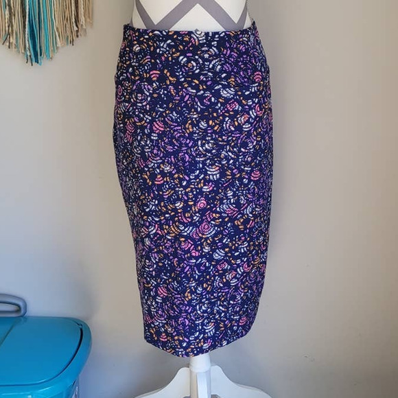 LuLaRoe Dresses & Skirts - Cassie Skirt by Lularoe 2XL Purple Swirl Print